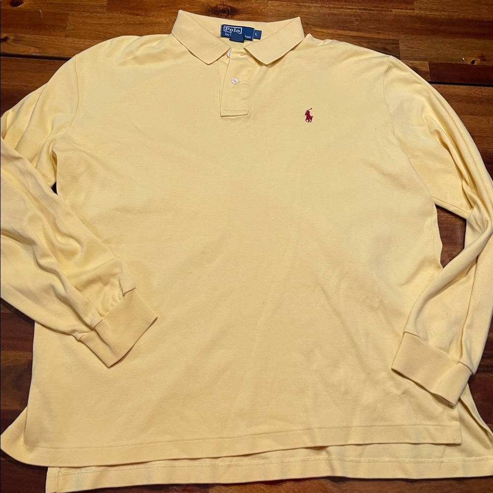 Yellow Long Sleeve Polo by Ralph Lauren Polo Shirt